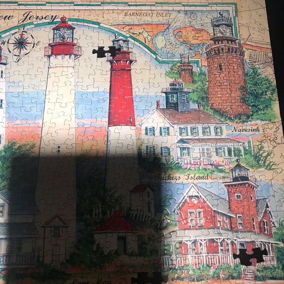 Heritage Jigsaw Puzzle 550 pc. Lighthouses of New Jersey 24" x 18" COMPLETE READ - Picture 8 of 16